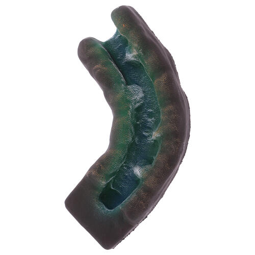 Zakręt rzeczny lewy do szopki, z korka, 5x15x15 cm 2