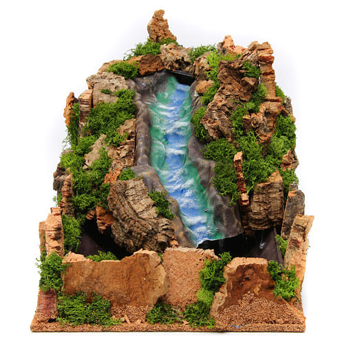 Wasserfall, Krippenzubehör, 25x25x40 cm 1