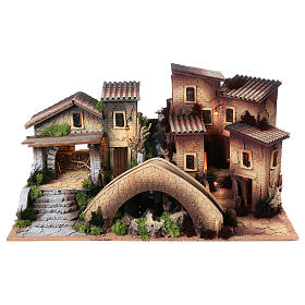 Ambientazioni, botteghe, case, pozzi: Ambientazione presepiale 45x80x45 cm Ambientazioni, botteghe, case, pozzi: Ambientazione presepiale 45x80x45 cm