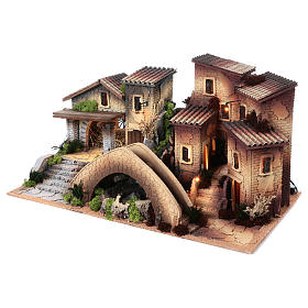 Ambientazioni, botteghe, case, pozzi: Ambientazione presepiale 45x80x45 cm Ambientazioni, botteghe, case, pozzi: Ambientazione presepiale 45x80x45 cm