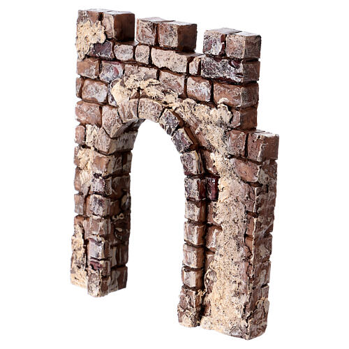 Ściana z łukiem, 10x10x2 cm, żywica, do szopki 2