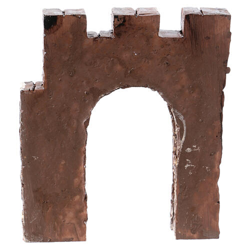 Ściana z łukiem, 10x10x2 cm, żywica, do szopki 3