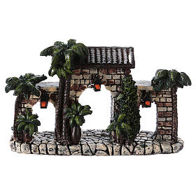 Parete con archi 5x15x5 cm resina per presepe