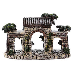Parete con archi 5x15x5 cm resina per presepe