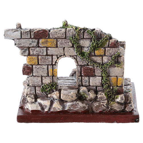 Nativity Scene ruins setting in resin 10x10x10 cm 3