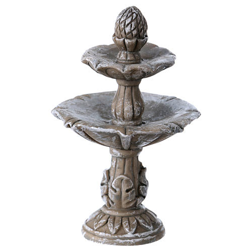 Fontaine décorative 10x3x3 cm résine pour crèche 1