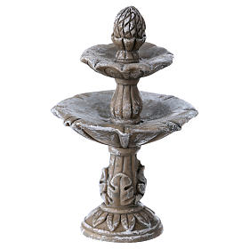 miniature color pietra grigia H:9,6cm fontana decorativa presepe 