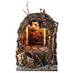 Runde Hütte mit Licht 30x30x25cm neapolitanische Krippe s1