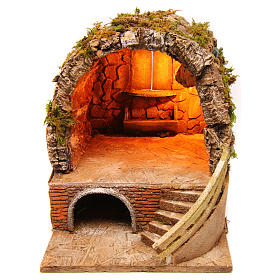 Crèche Napolitaine: Cabane ronde 30x30x25 cm crèche napolitaine