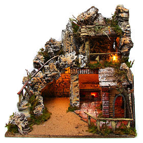 Presepe Napoletano: Ambientazione rustica con cucina 30X40X30 cm presepe napoletano Presepe Napoletano: Ambientazione rustica con cucina 30X40X30 cm presepe napoletano
