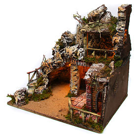 Presepe Napoletano: Ambientazione rustica con cucina 30X40X30 cm presepe napoletano Presepe Napoletano: Ambientazione rustica con cucina 30X40X30 cm presepe napoletano