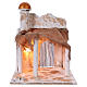Neapolitan nativity house with dome and lights 40x30x30 cm s1