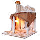 Neapolitan nativity house with dome and lights 40x30x30 cm s2
