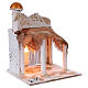 Neapolitan nativity house with dome and lights 40x30x30 cm s3