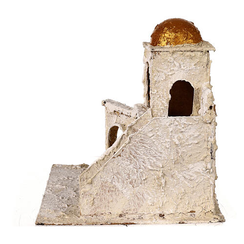 Arabisches Haus mit Treppe und Bogen 25x25x20cm neapolitanische Krippe 5