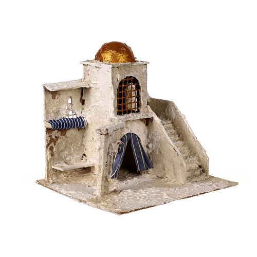 Arab house with stairs and archway for Nativity scene 25x25x20 cm 3