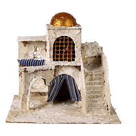 Arabian style house with stairs and archway for Nativity scene 24x25x22 cm