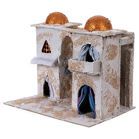 Arabian style house with domes for Nativity scene 24x29x21 cm