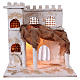 Arabian style house with pillars for Nativity scene 37x35x30 cm s1