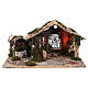Cabaña con fuente y luces 25x45x30 cm belén Nápoles s1