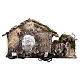 Capanna con fontana e luci 25x45x30 cm presepe Napoli s4