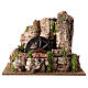 Watermill with cork rocky effect for Nativity scene 24x30x22 cm s1