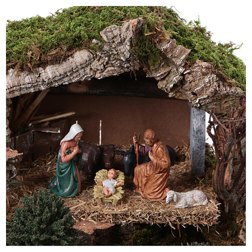 Setting with Nativity Scene 8 cm with figurines and river 20x75x50 cm 4