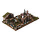 Krajobraz z rzeką, domkami i grotą do szopki, 20x75x50 cm s4