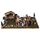 Nativity Landscape with River Houses Grotto 20x75x50 cm s1