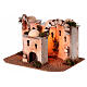 Casas em miniatura estilo palestino cortiça com luz 20x25x10 cm s2