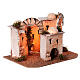 Casas em miniatura estilo palestino cortiça com luz 20x25x10 cm s3
