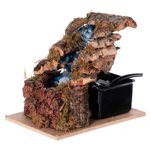 Wasserfall mit drei Stufen für neapolitanische Krippe, 10x10x5 cm 2