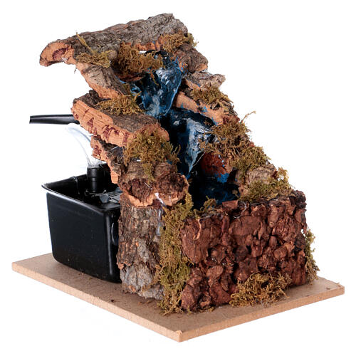 Wasserfall mit drei Stufen für neapolitanische Krippe, 10x10x5 cm 3