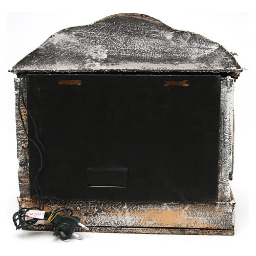Stable with Night Sky electrical and battery powered 35x35x25 cm Neapolitan Nativity 4