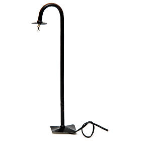 Lampione da strada curvo con piatto 22 cm presepe fai da te - 12V