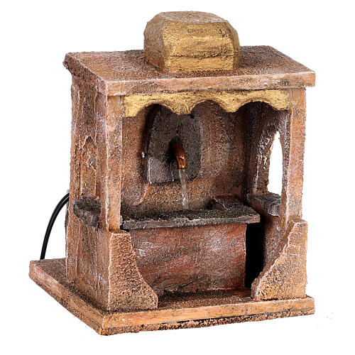 Electric fountain with dome for nativity scene, 20x15x15 cm 3