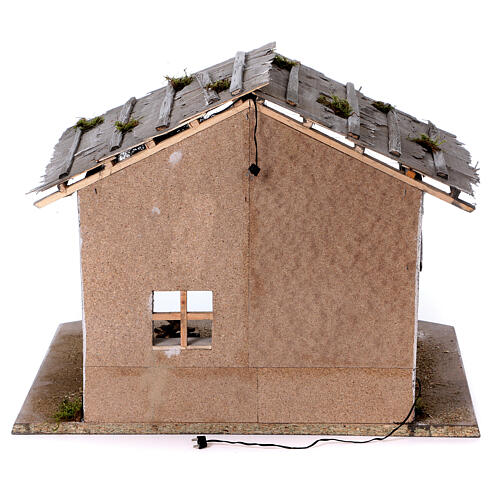 Nativity Stable, Koblitz model in wood with fire light effect, for 13-15 cm nativity 4