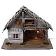 Nativity scene stable in wood, Pirk model, with lights for 10-13 cm Nativity scene s1