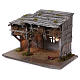 Nativity Stable, Luhe model in wood with lights and fire, for 14-15 cm nativity s2