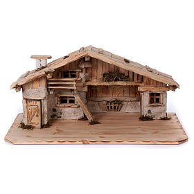 Titisee stable in wood for Nativity Scene 12-16 cm