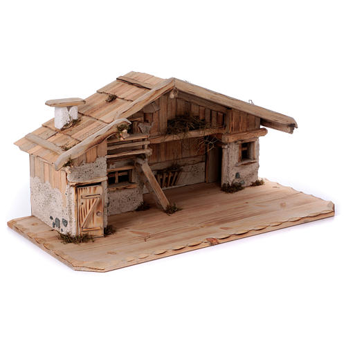 Establo modelo Titisee de madera para belén 12-16 cm 5