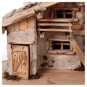 Nativity Stable, Titisee model, in wood for 12-16 cm nativity