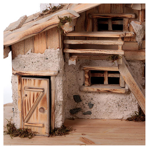 Nativity Stable, Titisee model, in wood for 12-16 cm nativity 2