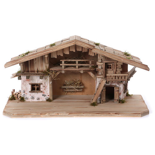Stable, Flachau model, in wood for 9-11 cm nativity 1