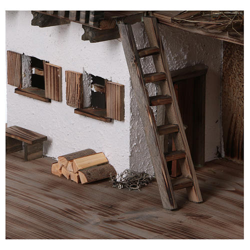 Establo modelo Bogen de madera para belén 11-15 cm 2