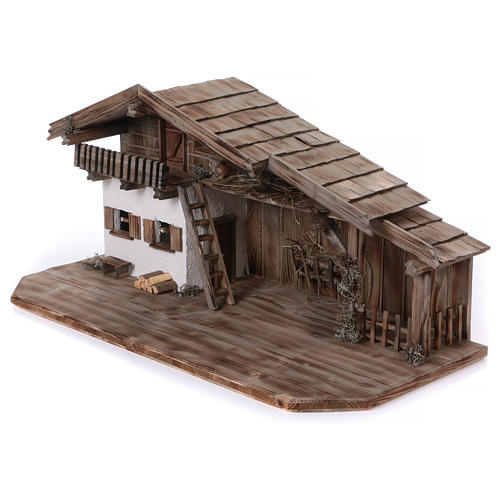Establo modelo Bogen de madera para belén 11-15 cm 3
