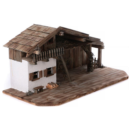 Establo modelo Bogen de madera para belén 11-15 cm 4