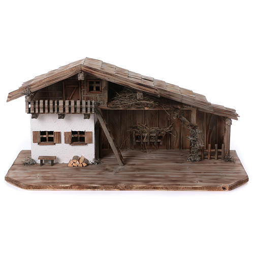 Stable, Bogen model, in wood for 11-15 cm nativity 1