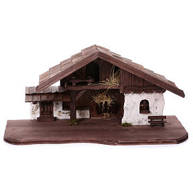 Osser stable in wood for Nativity Scene 11-13 cm
