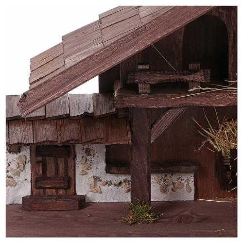 Osser stable in wood for Nativity Scene 11-13 cm 2